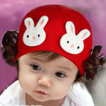 Winter Warm Baby Hat Knitted Woolen Ear Protection Wig Cap 0-2t Cr