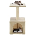 vidaXL Katt klösträd med sisalpelare 55 cm beige Beige
