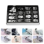16pcs/set Sewing Machine Presser Foot Feet For Brother Singer Toyota Janome Uk