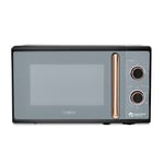 TOWER T24038RG Cavaletto Manual Microwave, 800W, 20L, Black Rose Gold