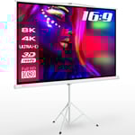Professionnel Misati Écran De Trépied 175 Cm Image 160 X 90 Cm (72"") 16:9,Écran De Projection Pour Projecteur Home Cinema Écran Trépied Lcd Led