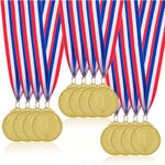 Medaljer för barn, 12 stycken guldmedaljer i metall i olympisk stil med R