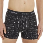 Calvin Klein Kalsonger 9P Cotton Stretch Trunks Svart Mönster bomull Large Herr