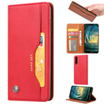 Huawei P20 Pro - Läder plånbok / fodral Röd