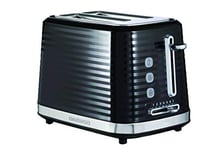 Daewoo Hive 2 Slice Textured Body Toaster with Variable Browning Control and Reheat/Defrost Functions, Automatic Switch Off and Anti-Jam Mechanism, Slide out Crumb Tray and LED Light Indicator- Black