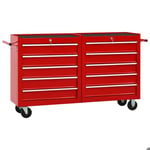 Chariot a outils avec 10 tiroirs boîte a outils armoire a outils chariot de garage rangement d outils servante d’atelier