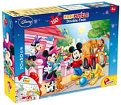 Lisciani - Disney Puzzle Mickey Mouse - Maxi Puzzle 150 Pièces - Double Face - Verso A Colorier - Jeu Educatif - A partir de 4 ans