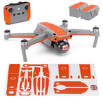Wrapgrade Skin compatible with DJI Air 2S | Accent Color B (NEON ORANGE)