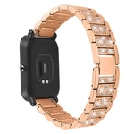 Replacement Straps Compatible with Amazfit Bip S Strap, Band Metal Stainless Steel Wristband Bracelet for Amazfit Bip S/Bip Lite/Bip Smartwatch (Rose gold)