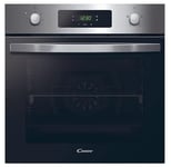 Candy FIDCX405 Integrated 65 Litre, Fan Oven with Easy Clean Enamel - Black glass with stainless steel - A Rated