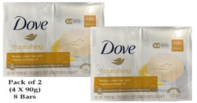 2 X Dove Nourishing Beauty Cream Bars  4 X 90g (8 Bars)