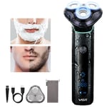VGR Mens Electric Shaver Razor Rechargeable Beard Rotary Cordless Trimmer
