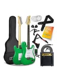 Full Size 4/4 Electric Guitar Ultimate Kit With 10W Amp - 6 Months Free Lessons -  Green