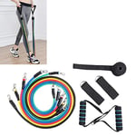 ZXH For Exercise Machines jx-003 11 in 1 TPE Five-point Buckle Household Pull Rope Resistance Band Fitness Equipment Set