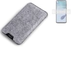Felt case sleeve for Motorola Moto G53 5G grey protection pouch