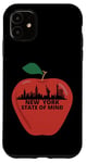 iPhone 11 New York state of mind red apple city silhouette Case