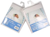 Ti TIN | Lot de 2 Draps Housses pour Lit Enfant/Bébé, 70x140 cm | Drap Housse Doux, Respirant, Confortable et Réglable - 100% Coton - sans Motif - Couleur Unie Blanc