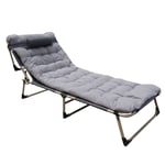 HOUSEHOLD Oversized sun lounger Outdoor foldable bed, Portable camping bed that can lie flat, Office zero-gravity recliner lounge chair, Garden courtyard swimming pool beach lounge chairs
