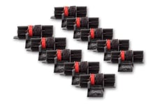 vhbw 10x Rouleaux d'encre noir-rouge compatible avec Canon P 12, 120 D, 15, 160 DH calculatrice de poche, caisse enregistreuse