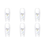 6x Dove Classic Anti-Perspirant Roll On deodorant with moisturising cream 50 ml