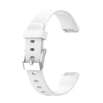 Silikonerem Fitbit Luxe Hvid med Sølvfarvet spænde - Small