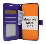 Crazy Horse Wallet Motorola Moto G51 (Lila)