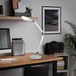 Briloner Office-LED-työpöytävalaisin, hopea, CCT