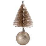 Julepynt, Tree & bell by House Doctor (H: 15 cm. B: 8 cm. L: 8 cm., Sand)