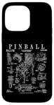 Pinball Arcade Gaming Machine Vintage Gamer Imprimé Brevet Coque pour iPhone 14 Pro Max