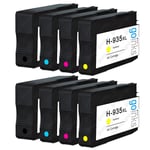 8 Printer Ink Cartridges (Set) to replace HP 934 & 935 XL non-OEM / Compatible