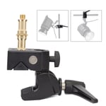 Super Clamp with 1/4 and 3/8 Thread Stud for Photography Studio Cameras etc