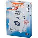 Cleanbag M 181 Nil 4 Universal Dust Bag – Accessory for Vacuum Cleaner (Universal, Dust Bag, White, Fleece, GA70, GS/GM80, GS/GM90, Nilfisk)