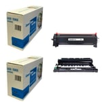 Toner & Drum fits BROTHER DCP-L2530DW Printer TN2420 cartridge DR2400 Compatible