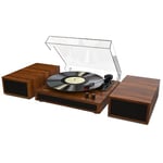 Wiibo Mustang 1970 BT Light Brown - Platine Vinyle Vintage avec Haut-parleurs et Bluetooth - Tourne-Disque au Design Rétro - Sorties RCA pour Haut-parleurs - Sélection de la Vitesse 33/45/78 RPM