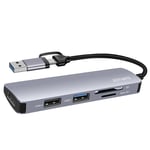 4Smarts 5-i-1 Universal Multiport USB Hub - Space Grey