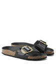 Sandales Femme BIRKENSTOCK Madrid Big Buckle Sandale En Cuir SHINE BLACK 40