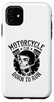 Coque pour iPhone 11 Moto Club Born To Run Vintage Biker Rider