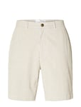 Slhregular-Karl Seersucker Shorts Bottoms Shorts Casual Cream Selected Homme