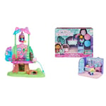 Gabby's Dollhouse, Transforming Garden Treehouse Playset & Primp and Pamper Bathroom with MerCat Figure, 3 Accessories, 3 Furniture Pieces and 2 Deliveries,