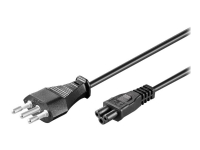 MicroConnect - Strömkabel - Typ L (hane) till IEC 60320 C5 - AC 250 V - 10 A - 3 m - svart