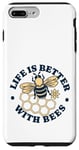 Coque pour iPhone 7 Plus/8 Plus La vie est meilleure avec les abeilles - Apiculture pour le Jour de la Terre