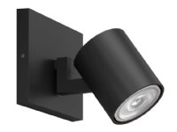 Philips Runner tak-/väggspotlight, Utanpåliggande spotlight, GU10, 1 lampor, LED, 220-240 V, Svart