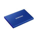 Disque dur externe Samsung Electronics T7 - Bleu - USB 3.0 - Mémoire flash