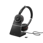 Jabra Evolve 75 Se Uc Stand Headset Usb-a, Usb-a Via Bluetooth-adapter Optimerad För