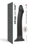 Dildo Strap On Me Silicone Dual Density Bendable Large 7.6 Inch Black