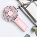 Mini Desk Fan Hand Held Fan 4000 MAh Personal Fan USB Powered Stronger Wind with 3 Settings 6-20 Hr Long Battery Life 197x104x41mm-Pink