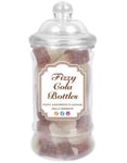 Zed Candy Fizzy Cola Bottles Boutique Jar - Brusende Vingummi Colaflasker i Flott Krukke 300 gram