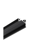 1m aluprofil CORNER12.V2 EF/U - Svartanodiserad, hörn, LED-skena