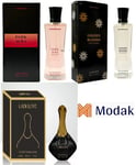 Modak 3 Pack Women Perfume Dark Aura, Golden Blooms,Lady Love  EDP 100ml
