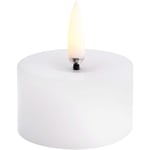 Uyuni LED Kubbelys Smeltet Nordic White, 5x2,8 cm White Virgin parafinvoks
